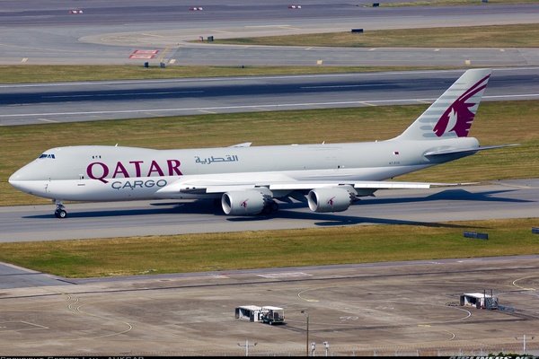 卡塔爾航空747-8F 首飛香港 (2017.10.12)-6398 