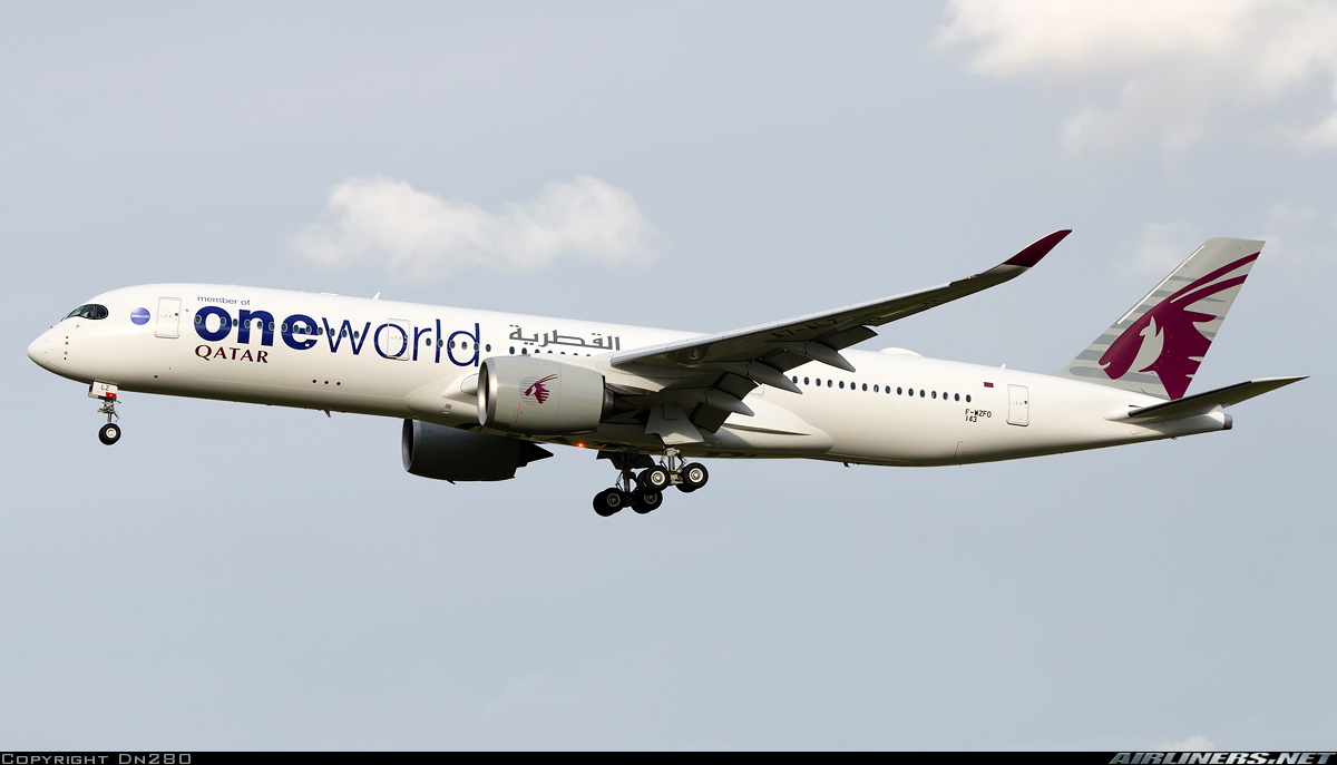 Airbus A350-941 - Oneworld (Qatar Airways) | Aviation Photo