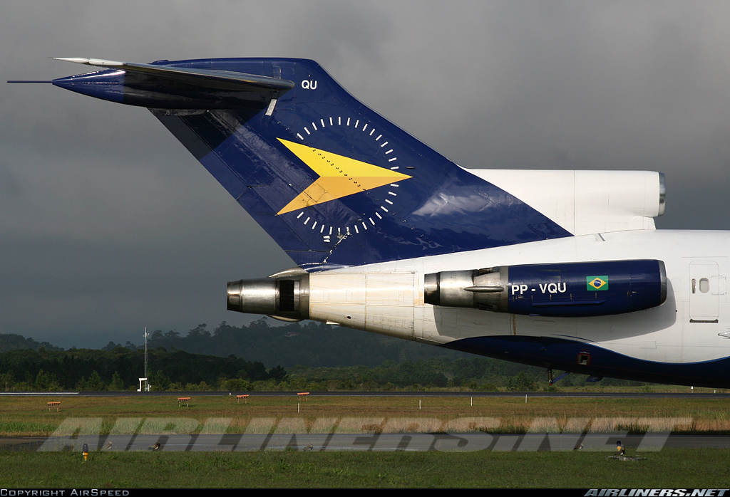 Aviationtag 初B727 紺色 ボーイング727-200 羽田空港 航空フォト(飛行機 写真・画像