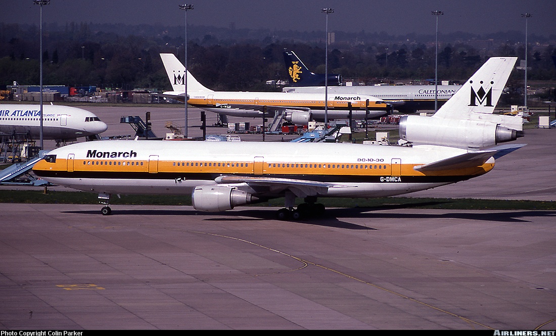 Monarch Airlines McDonnell Douglas DC-10-30 Safety Card Issue 3 