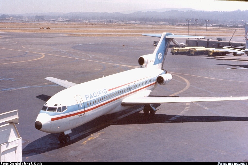 AIRLINE PACIFIC 1960'S B-727  8x12 Photo #4