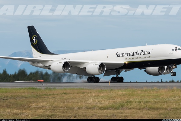 Samaritan's Purse Douglas DC-8 Attending Oshkosh 2021