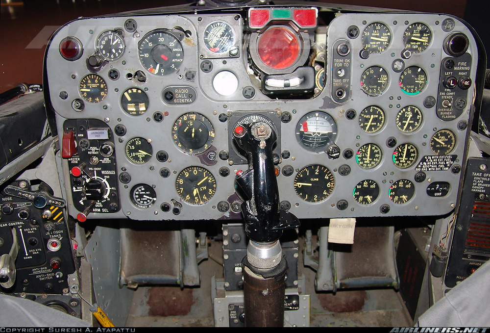 Front cockpit panel on the Voodoo. 